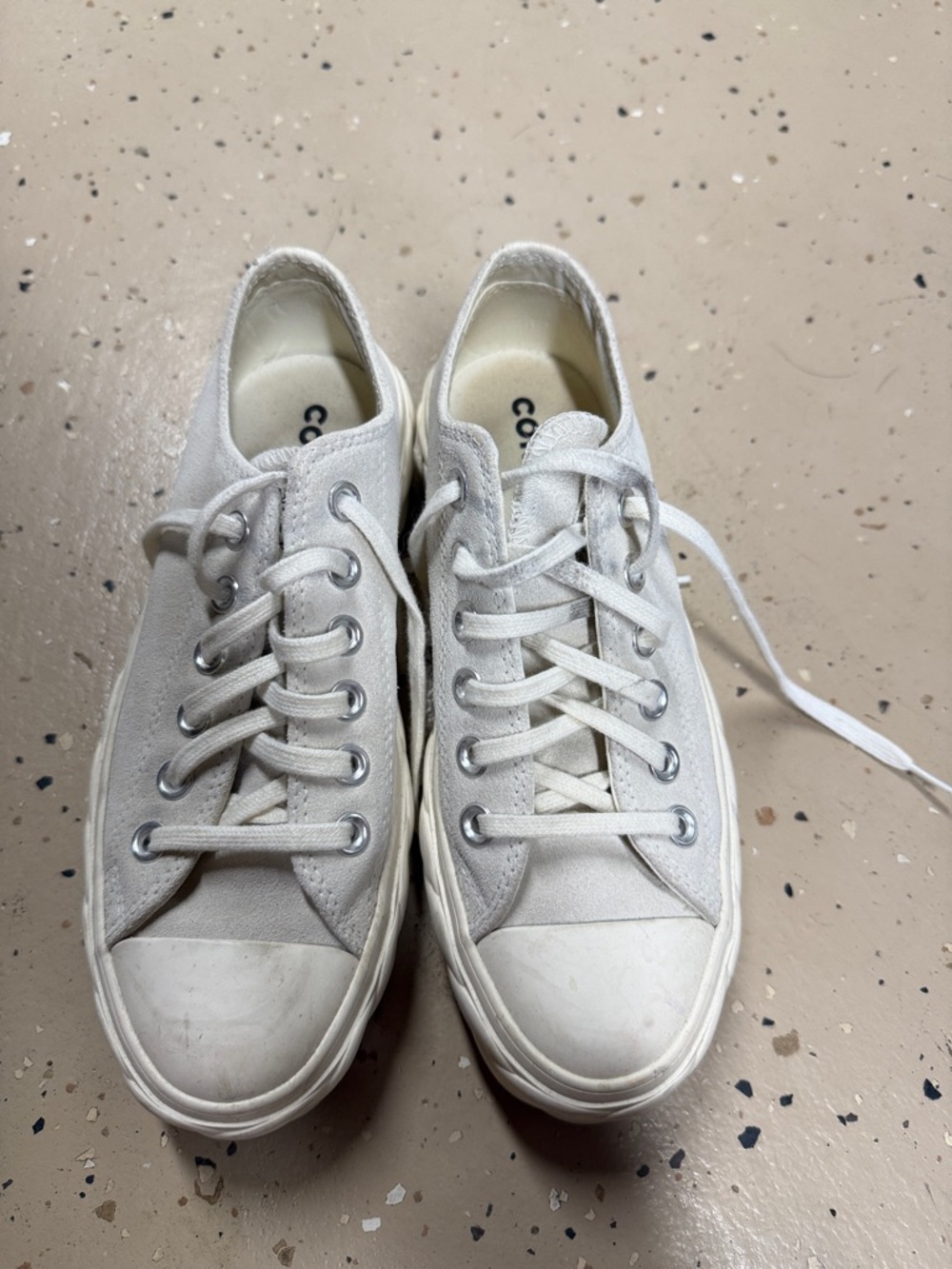 Converse Off-White Canvas Low-Top Sneakers